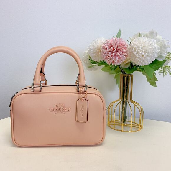 Coach CT776 Satchel Crossbody Bag in Sv/Faded Blush - Picture 1 of 9